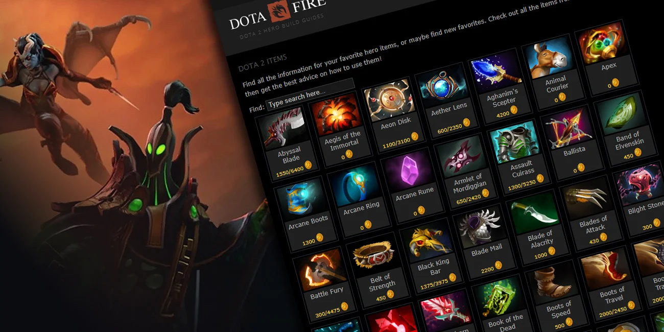 آیتم های بازی dota 2